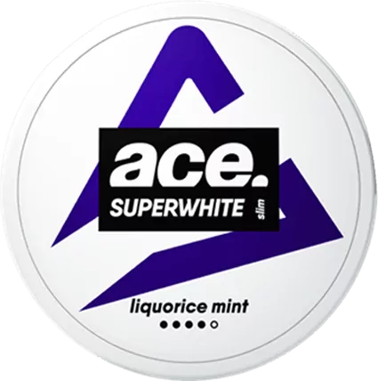 Ace Superwhite Liquorice Slim Strong